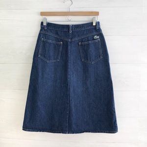 Vintage {IZOD Lacoste} A-line denim skirt, sz 14